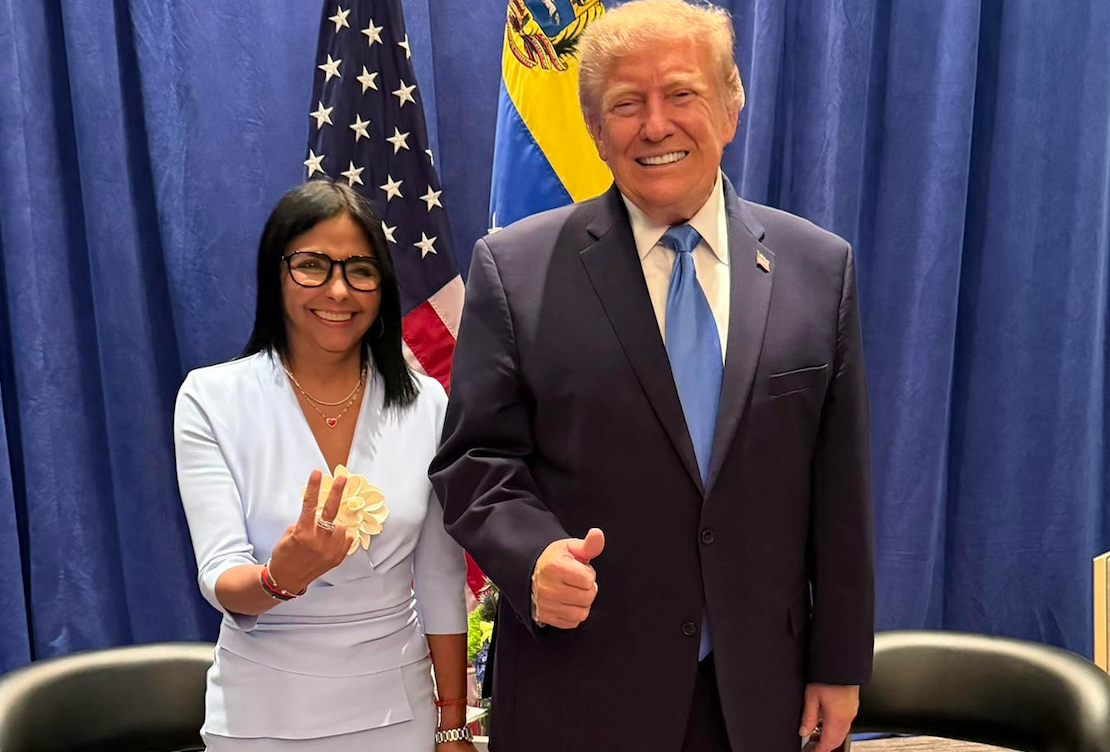 Delcy Rodríguez y Trump se reúnen a puerta cerrada en Nueva York