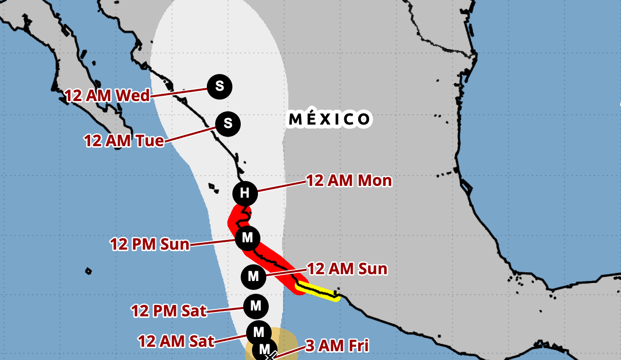 Huracán Simon amenaza las costas del Pacífico mexicano: alcanzaría la categoría 4 antes de tocar tierra