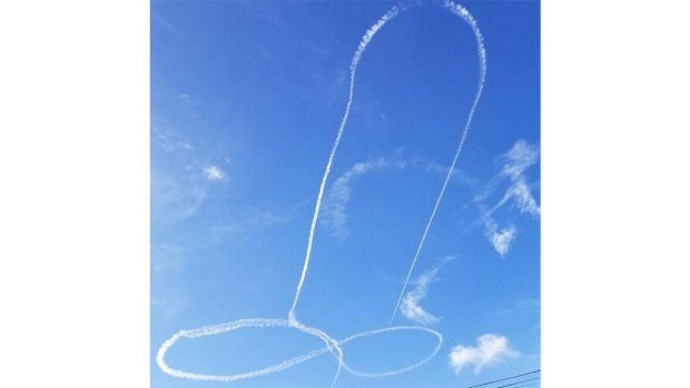 Un piloto dibuja penes en el cielo de Washington