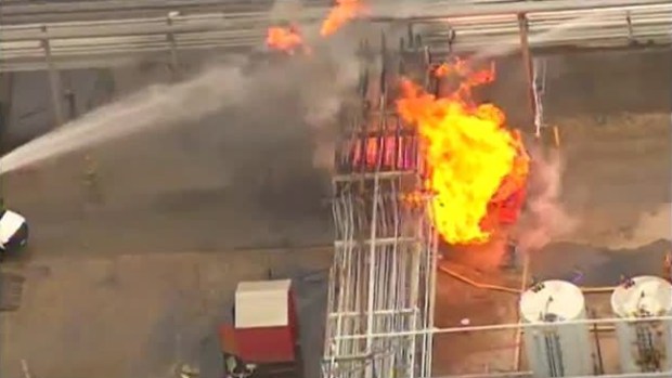 Video: Explosión en planta de gas deja 2 heridos